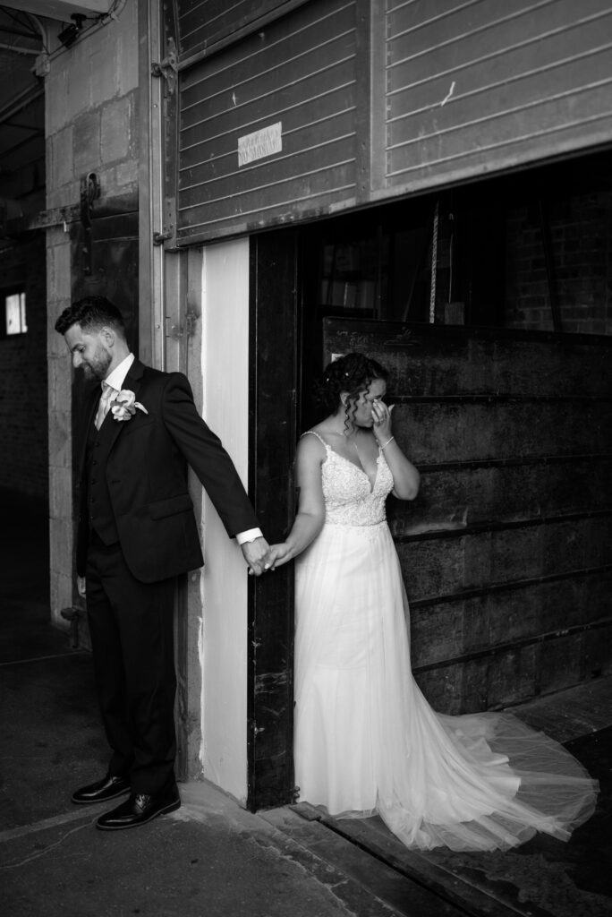 Bride and Groom First Touch Fort Worth Wedding at The Social Space